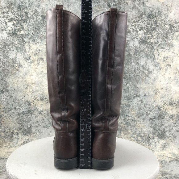 Eddie Bauer VTG Women's Size 8.5B Dark Brown Leather Knee High Tall Riding Boots - Picture 9 of 16